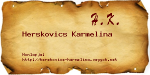 Herskovics Karmelina névjegykártya